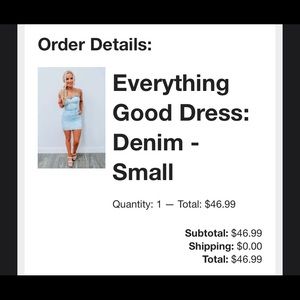 SHOP HOPES Denim dress size small